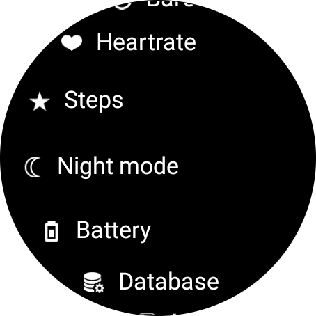 1smart Watch Face - main menu items