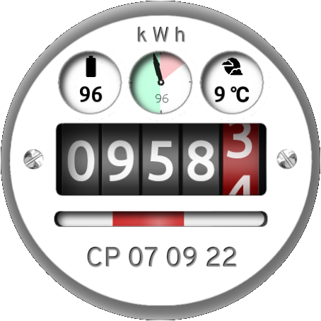 White Vintage Meter Watch Face